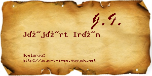 Jójárt Irén névjegykártya