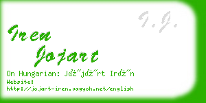 iren jojart business card